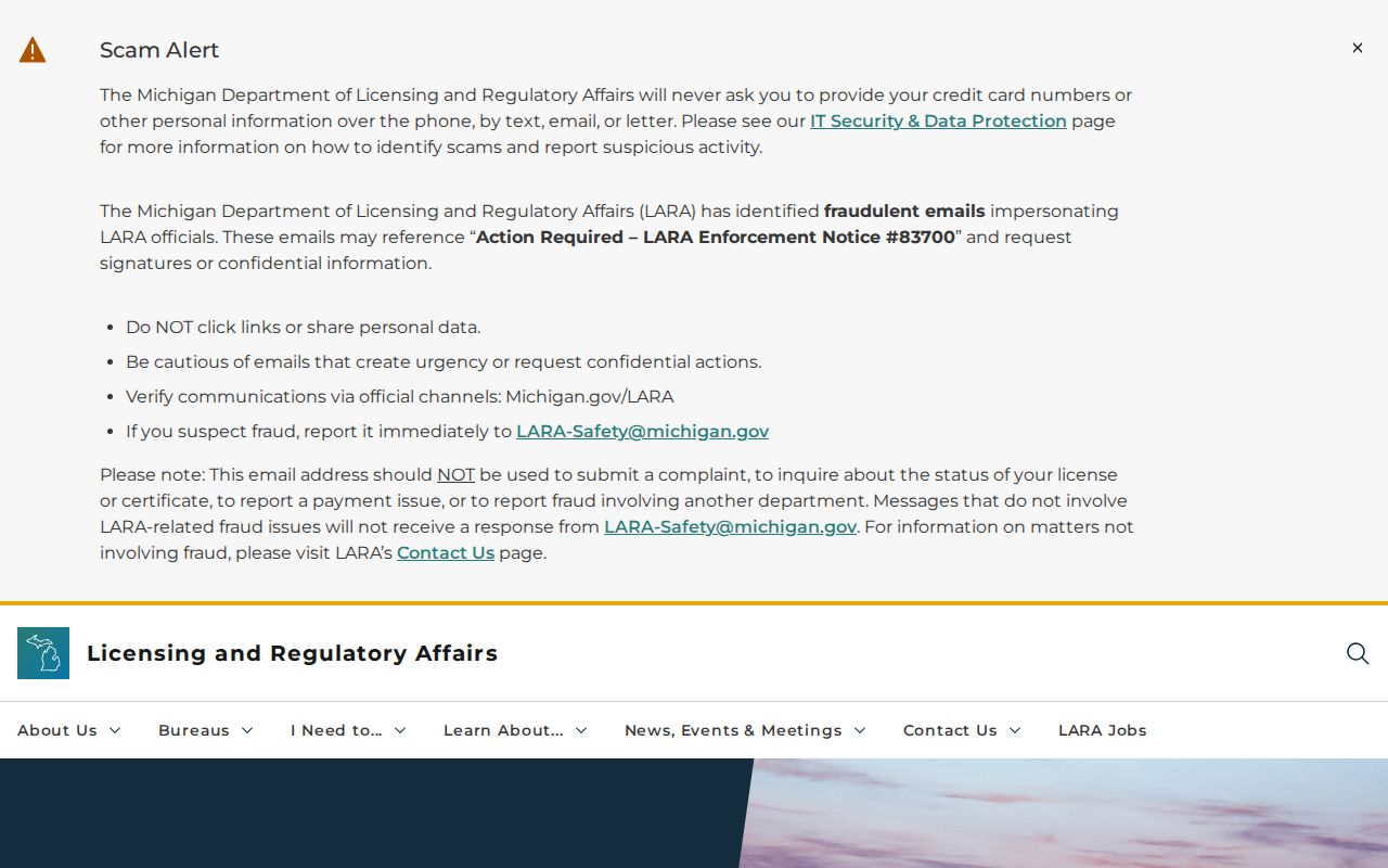 West Bloomfield Township residents directory Michigan LARA license-search page