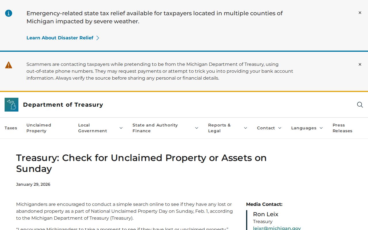 West Bloomfield Township residents directory Michigan unclaimed-property search guidance